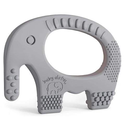 Gray Elephant Teether for Babies Age 0 to 12 Months