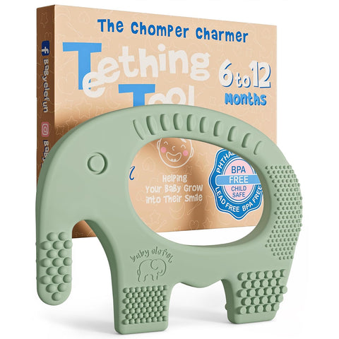 Olive Elephant Teether for Babies Age 6 to 18 Months